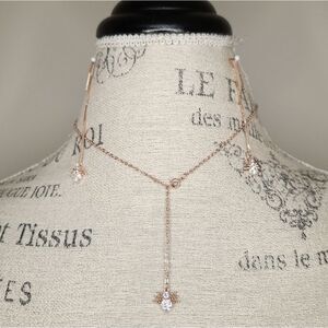 Rhinestone Spider Necklace Earrings